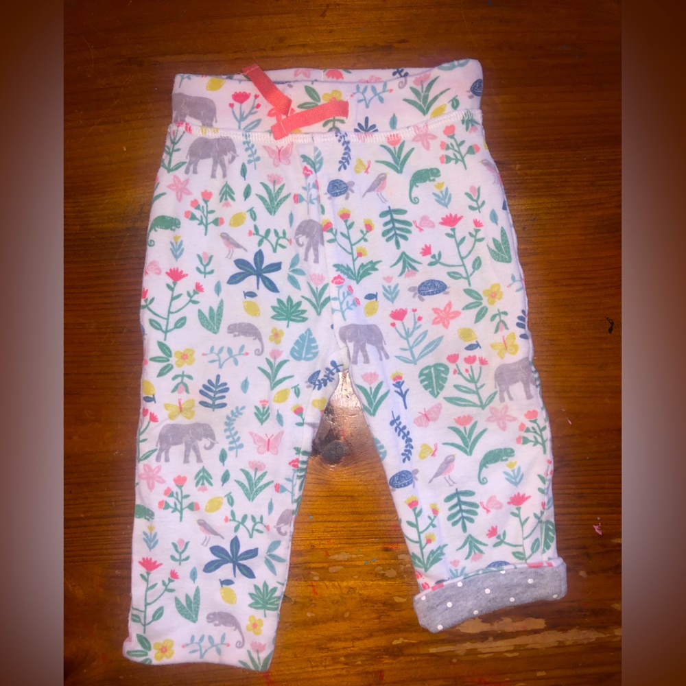Baby Boden sweatpants. Reversible. elephants